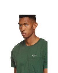 Мужская темно-зеленая футболка с круглым вырезом от Harmony