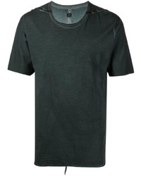 Мужская темно-зеленая футболка с круглым вырезом от Isaac Sellam Experience