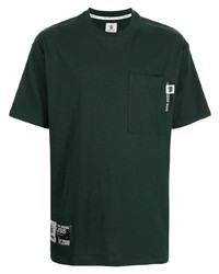 Мужская темно-зеленая футболка с круглым вырезом от Izzue