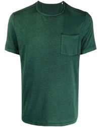 Мужская темно-зеленая футболка с круглым вырезом от John Varvatos