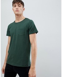 Мужская темно-зеленая футболка с круглым вырезом от Lee