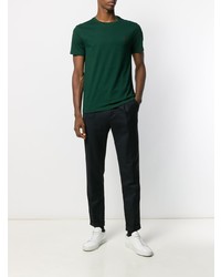 Мужская темно-зеленая футболка с круглым вырезом от Polo Ralph Lauren