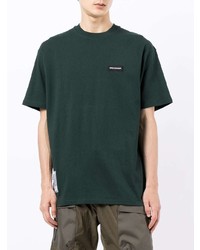 Мужская темно-зеленая футболка с круглым вырезом от Izzue