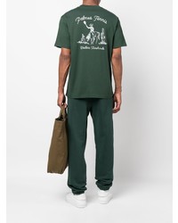 Мужская темно-зеленая футболка с круглым вырезом от Palmes