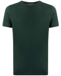 Мужская темно-зеленая футболка с круглым вырезом от Majestic Filatures