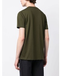 Мужская темно-зеленая футболка с круглым вырезом от PS Paul Smith