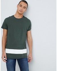 Мужская темно-зеленая футболка с круглым вырезом от Pier One