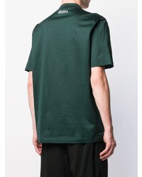Мужская темно-зеленая футболка с круглым вырезом от Lanvin