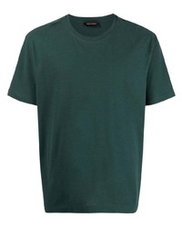 Мужская темно-зеленая футболка с круглым вырезом от Roberto Collina