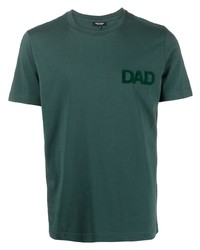 Мужская темно-зеленая футболка с круглым вырезом от Ron Dorff