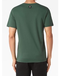 Мужская темно-зеленая футболка с круглым вырезом от Billionaire
