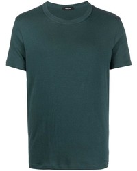 Мужская темно-зеленая футболка с круглым вырезом от Tom Ford