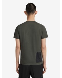Мужская темно-зеленая футболка с круглым вырезом от Z Zegna