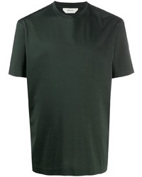 Мужская темно-зеленая футболка с круглым вырезом от Z Zegna