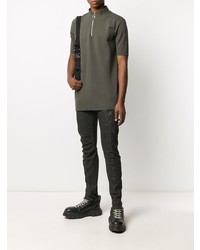 Мужская темно-зеленая футболка с круглым вырезом от Thom Krom