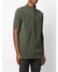 Мужская темно-зеленая футболка с круглым вырезом от Thom Krom