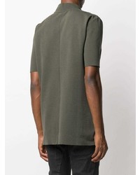 Мужская темно-зеленая футболка с круглым вырезом от Thom Krom