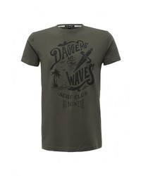 Мужская темно-зеленая футболка от Cesare Paciotti