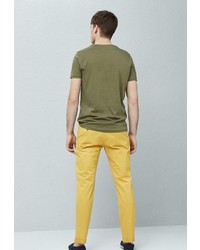 Мужская темно-зеленая футболка от Mango Man