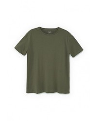 Мужская темно-зеленая футболка от Mango Man