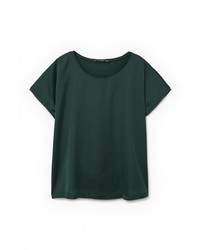 Женская темно-зеленая футболка от Mango