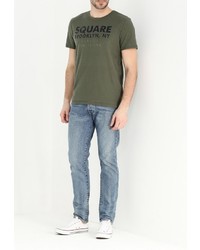 Мужская темно-зеленая футболка от Tom Tailor