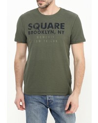 Мужская темно-зеленая футболка от Tom Tailor