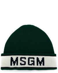 Мужская темно-зеленая шапка от MSGM