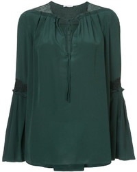 Темно-зеленая шелковая блузка от Vionnet