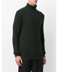Мужская темно-зеленая шерстяная водолазка от Etro