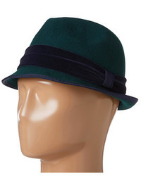 Темно-зеленая шерстяная шляпа