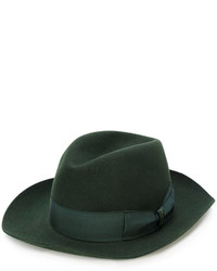 Мужская темно-зеленая шерстяная шляпа от Borsalino