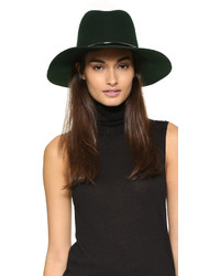 Женская темно-зеленая шерстяная шляпа от Janessa Leone