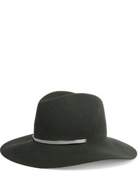 Женская темно-зеленая шерстяная шляпа от Janessa Leone
