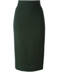 Темно-зеленая шерстяная юбка-карандаш от P.A.R.O.S.H.