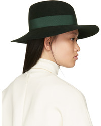 Женская темно-зеленая шляпа от Maison Michel