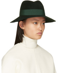 Женская темно-зеленая шляпа от Maison Michel