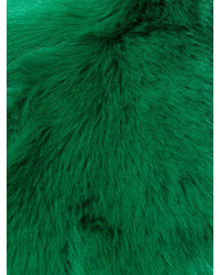 Темно-зеленая шуба от MSGM