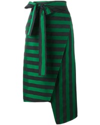 Темно-зеленая юбка в горизонтальную полоску от Rochas