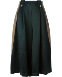 Темно-зеленая юбка-миди со складками от Kolor