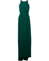 Темно-зеленое вечернее платье от Lanvin