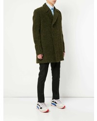 Темно-зеленое длинное пальто от Strateas Carlucci