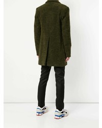 Темно-зеленое длинное пальто от Strateas Carlucci