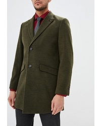 Темно-зеленое длинное пальто от Burton Menswear London