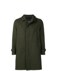 Темно-зеленое длинное пальто от Hevo