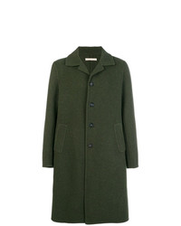 Темно-зеленое длинное пальто от Massimo Alba