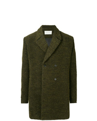Темно-зеленое длинное пальто от Strateas Carlucci