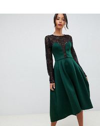 Темно-зеленое кружевное платье-миди от Asos Tall
