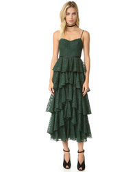 Темно-зеленое кружевное платье от Cynthia Rowley
