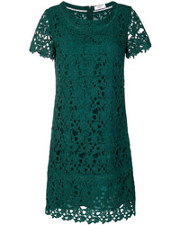 Темно-зеленое кружевное повседневное платье от Blugirl
